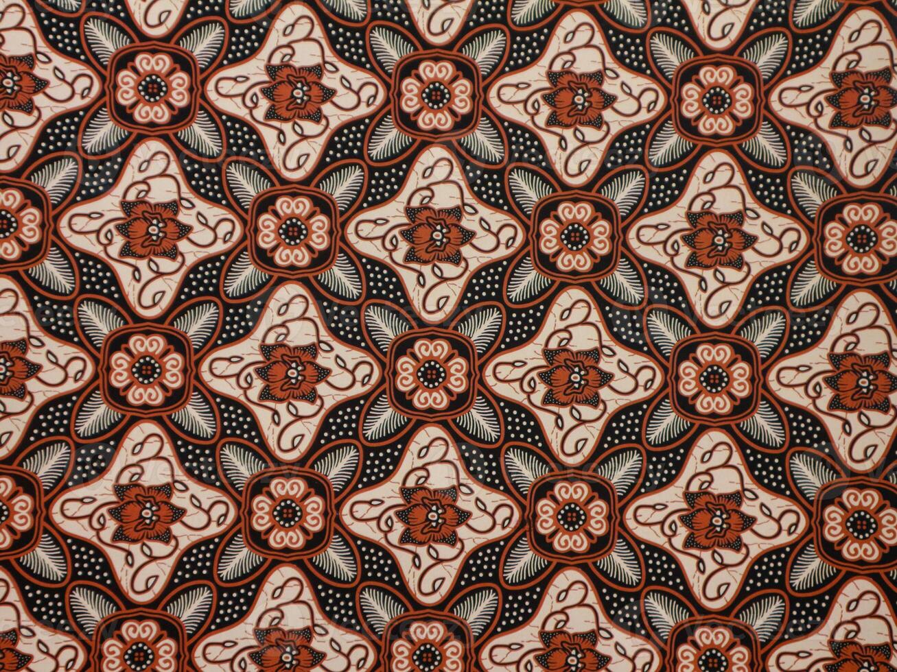 The beautiful brown of art Indonesian Batik seamless pattern photo