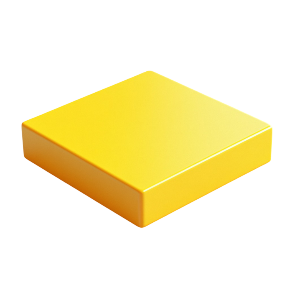 Yellow Cube On Transparent Background png