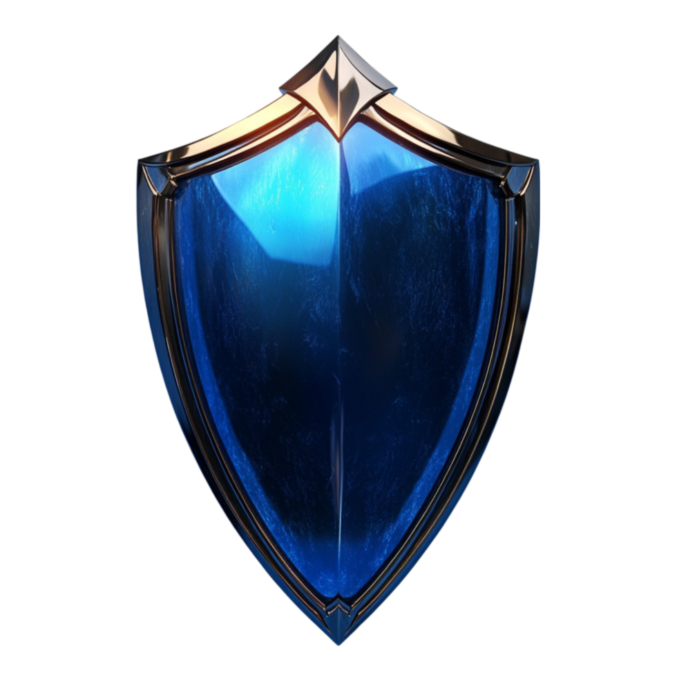 Blue Shield On Transparent Background png
