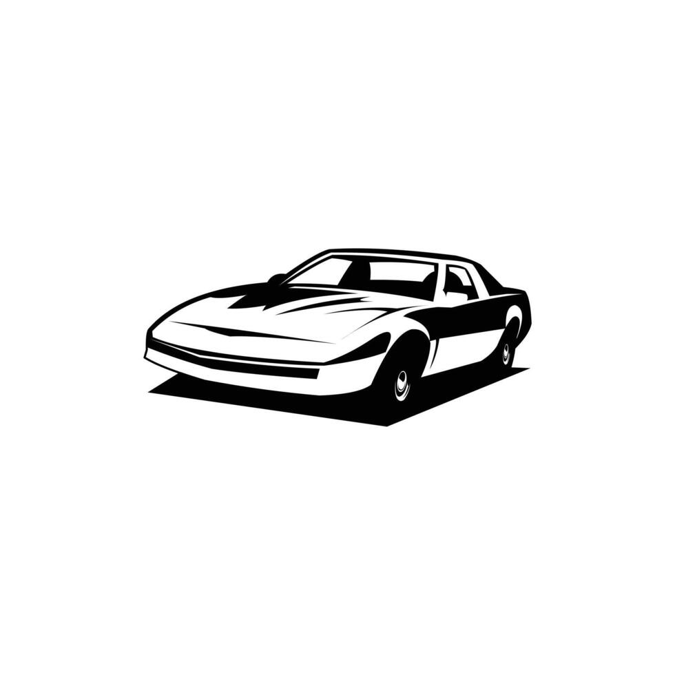 illustration of Knight Rider car. isolated logo, badge, emblem. available in eps 10 vector