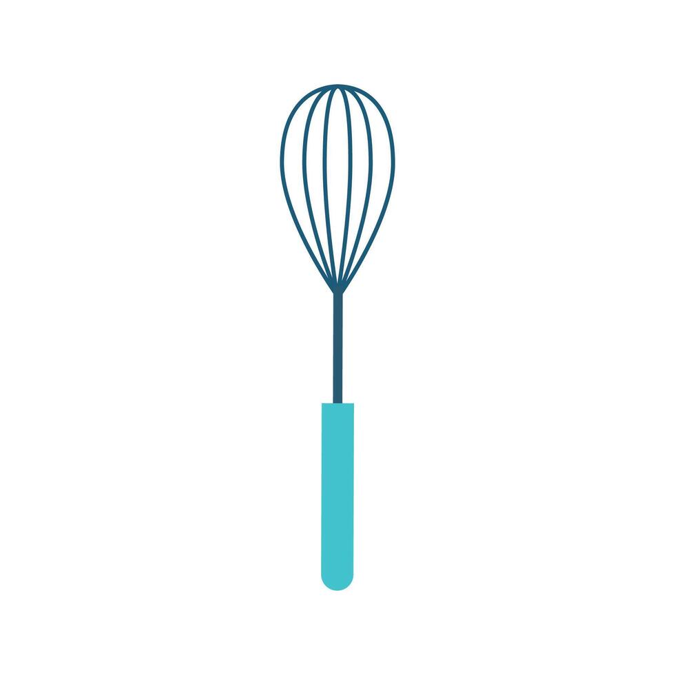 Home cooking equipment eggbeater device flat design vector