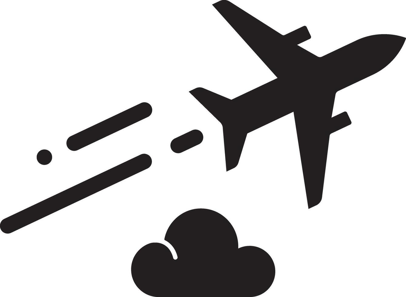white background airplane silhouette vector