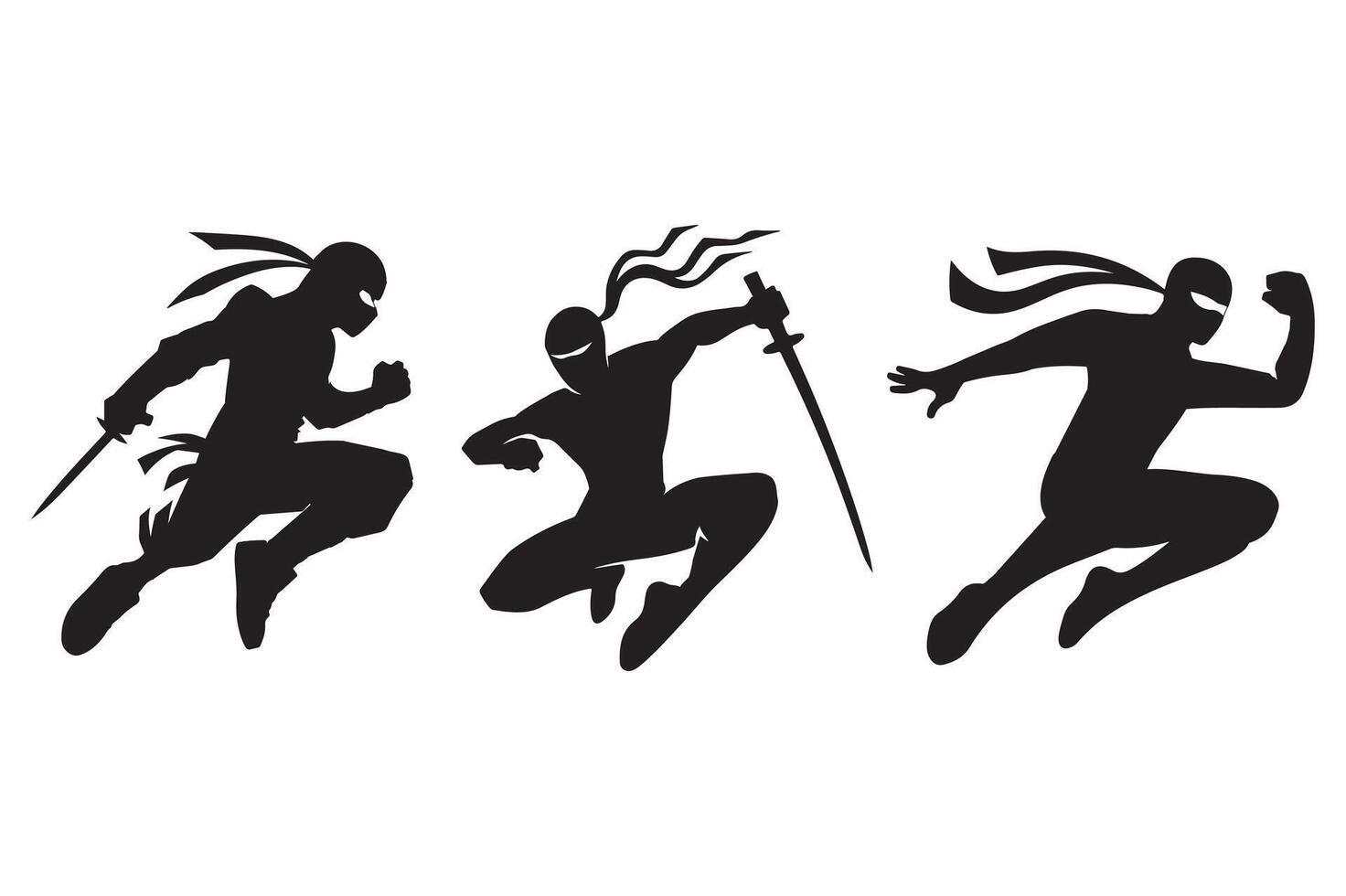 A Jumping Man Silhouette Art vector