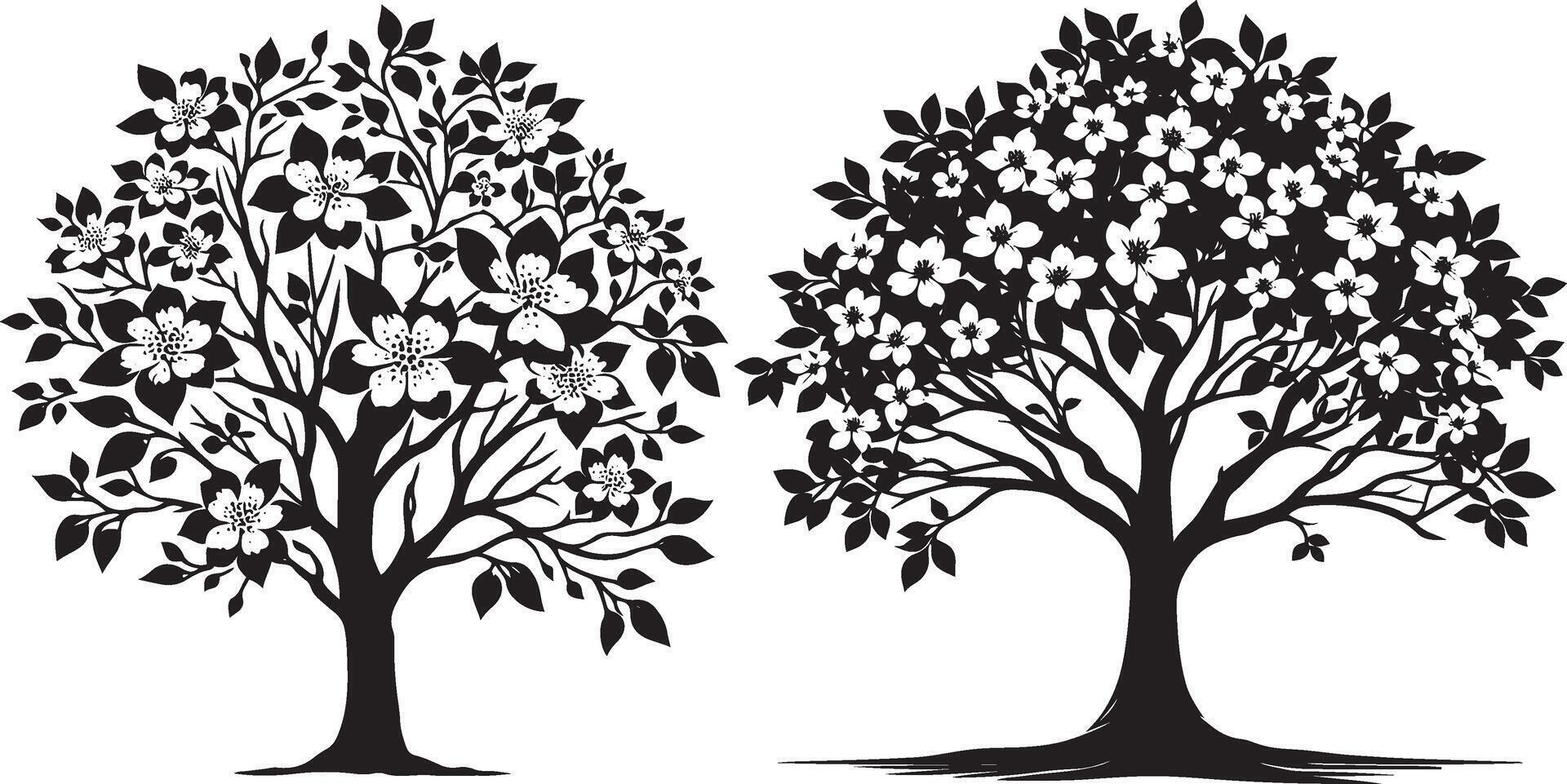Artistic Flower Tree Illustration vector