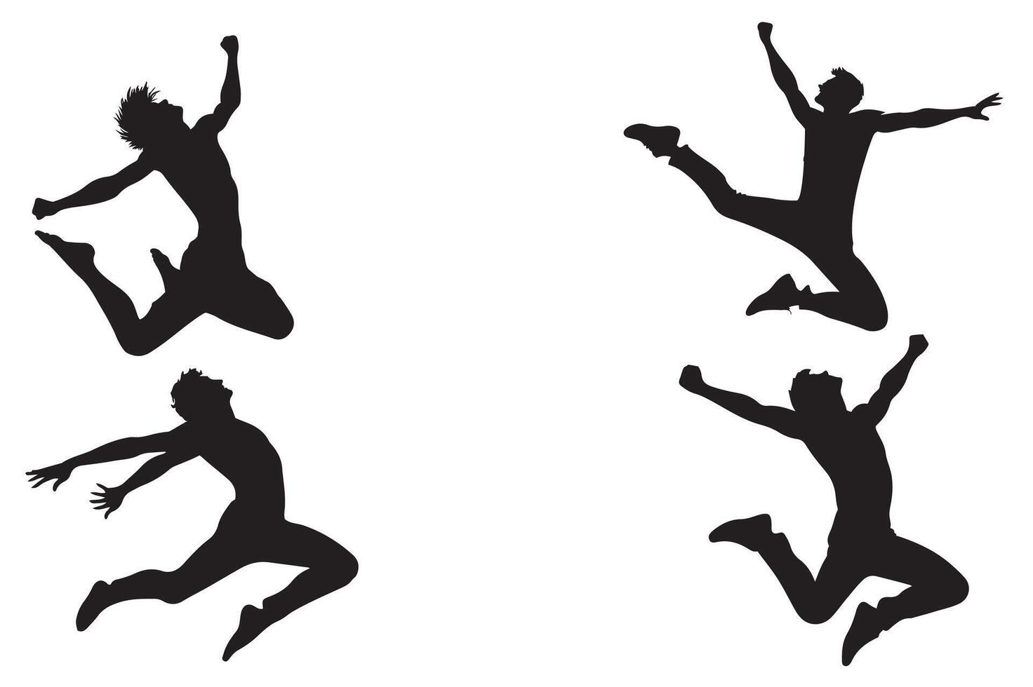 Stylish Jumping Man Illustration vector