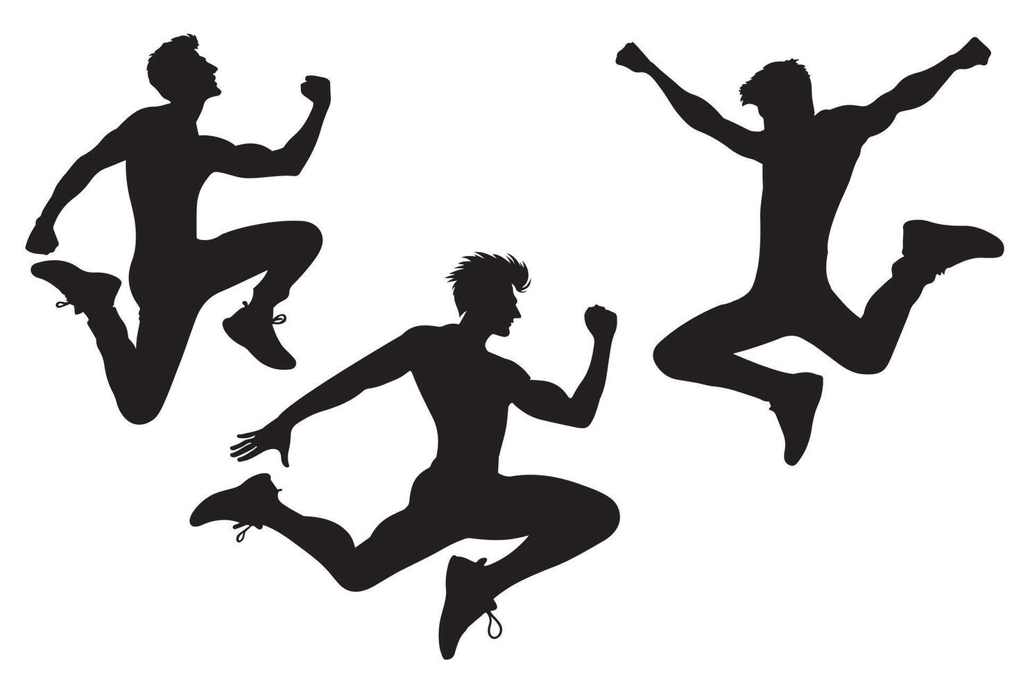 Let this unique jumping man artwork inspire motion and creativity. vector