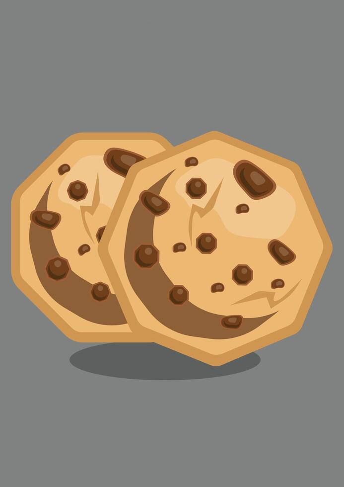 Chocolate chip cookies vector