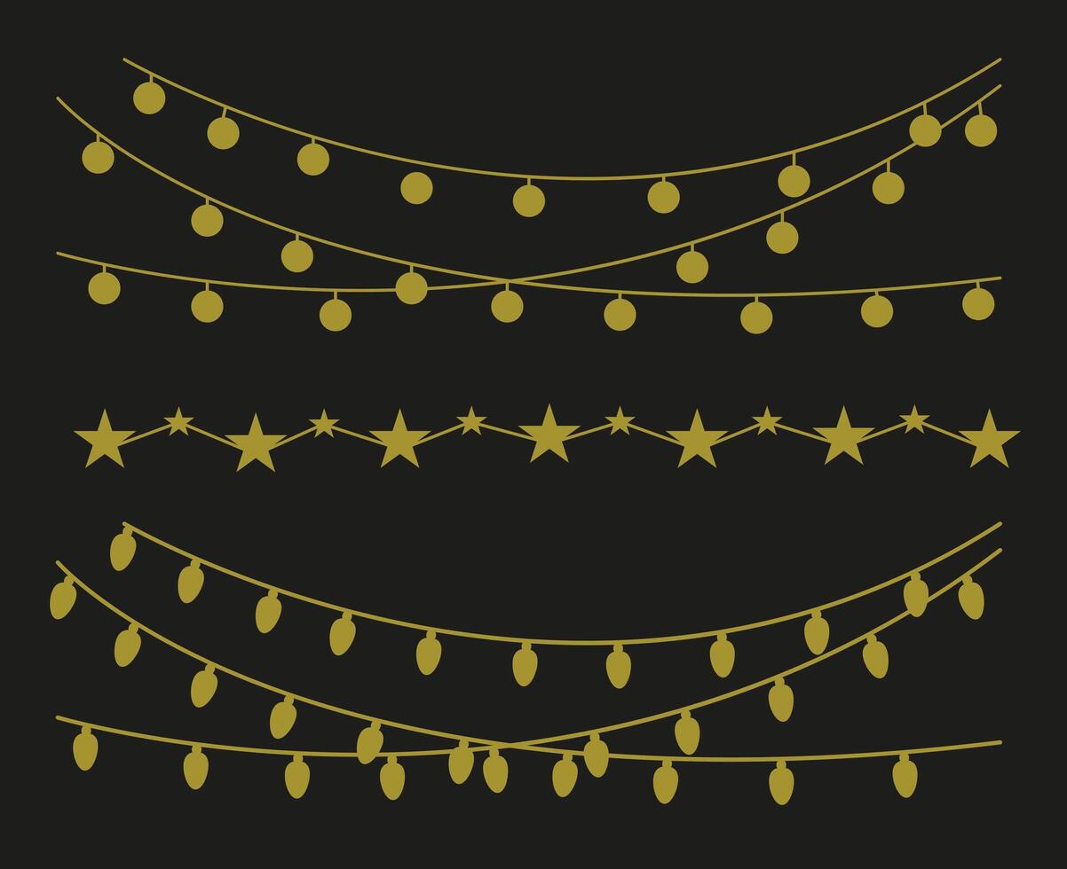 Christmas holidays. Elements of Christmas decorations hanging on isolated background. vector