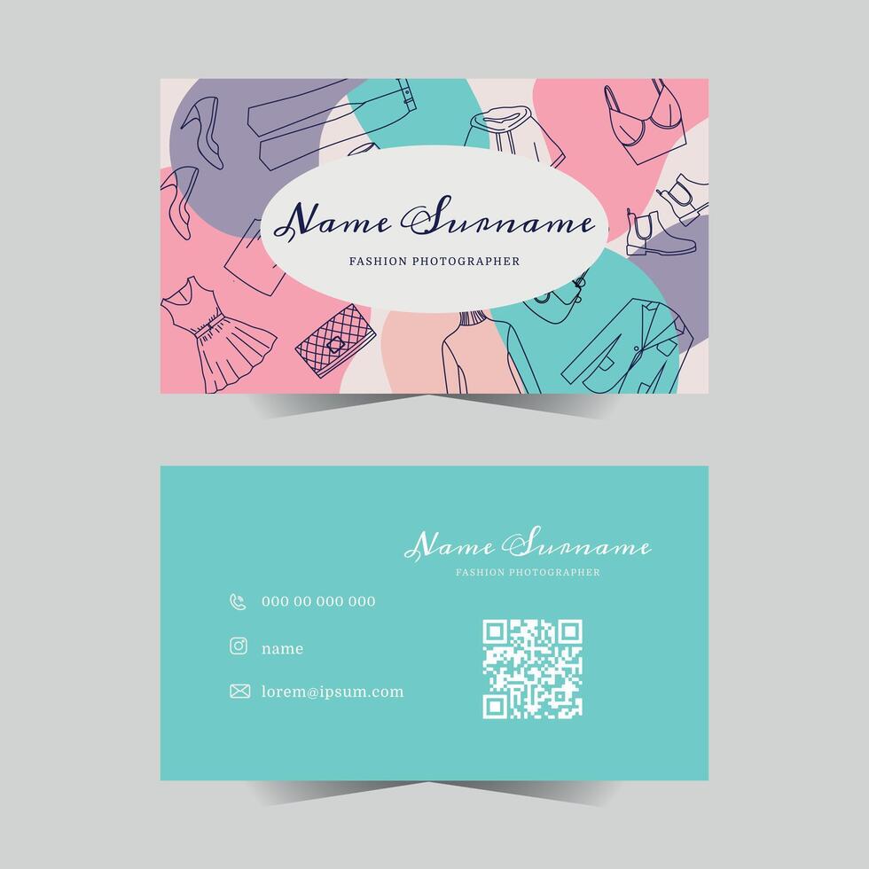 Photographer business card template, photos, photos, presentation. Logo, logotype, identity, brand, branding, company, stationery. vector