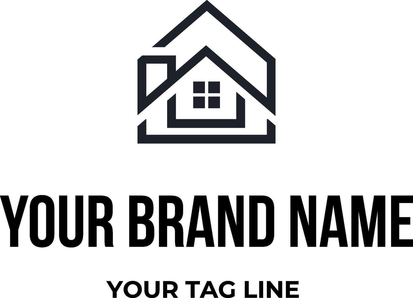Modern Real Estate Home Iconic Logo Design , Sleek and Professional Branding for Realtors vector
