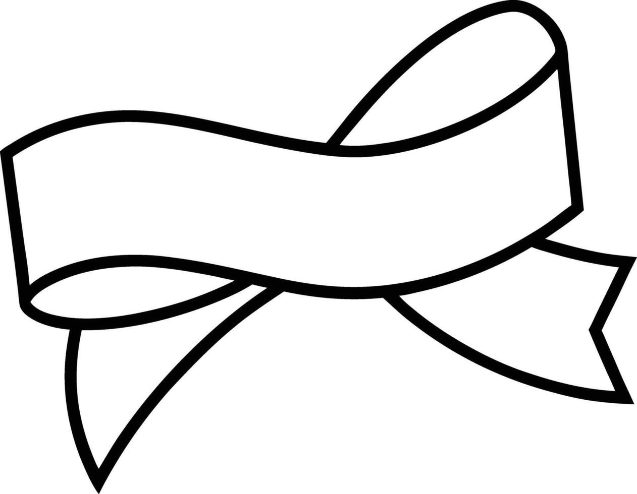 A drawing of a gift ribbon vector