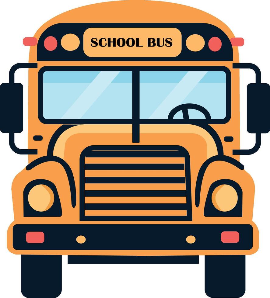 Yellow school bus vector