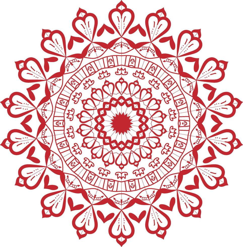 Mandala Ornament Illustration hand drawing flower vector