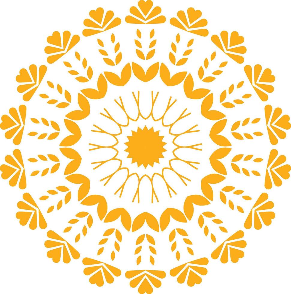 Mandala Ornament Illustration hand drawing elements decorative design circular vector
