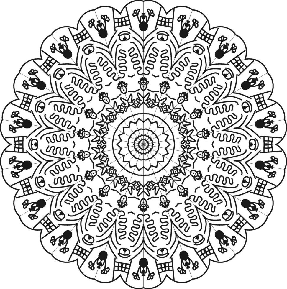 Mandala Ornament circular flower vector