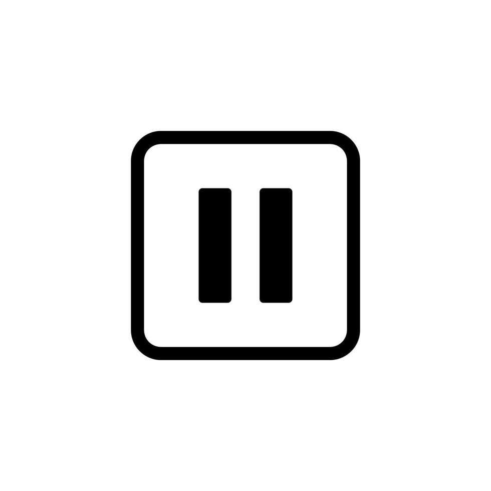 Pause Button. Pause. Icon. Pause icon. vector