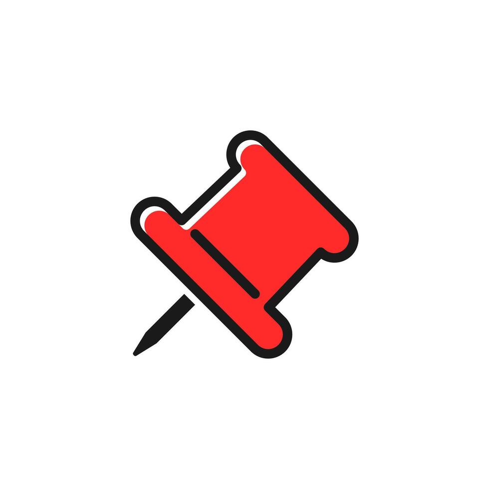 Pin Icon. Push Pin. Icon. vector