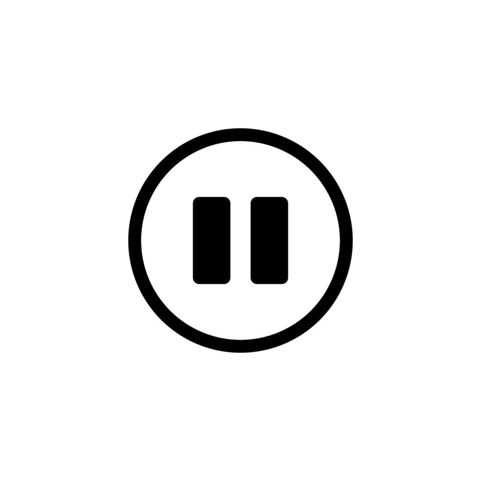 Pause button icon. vector