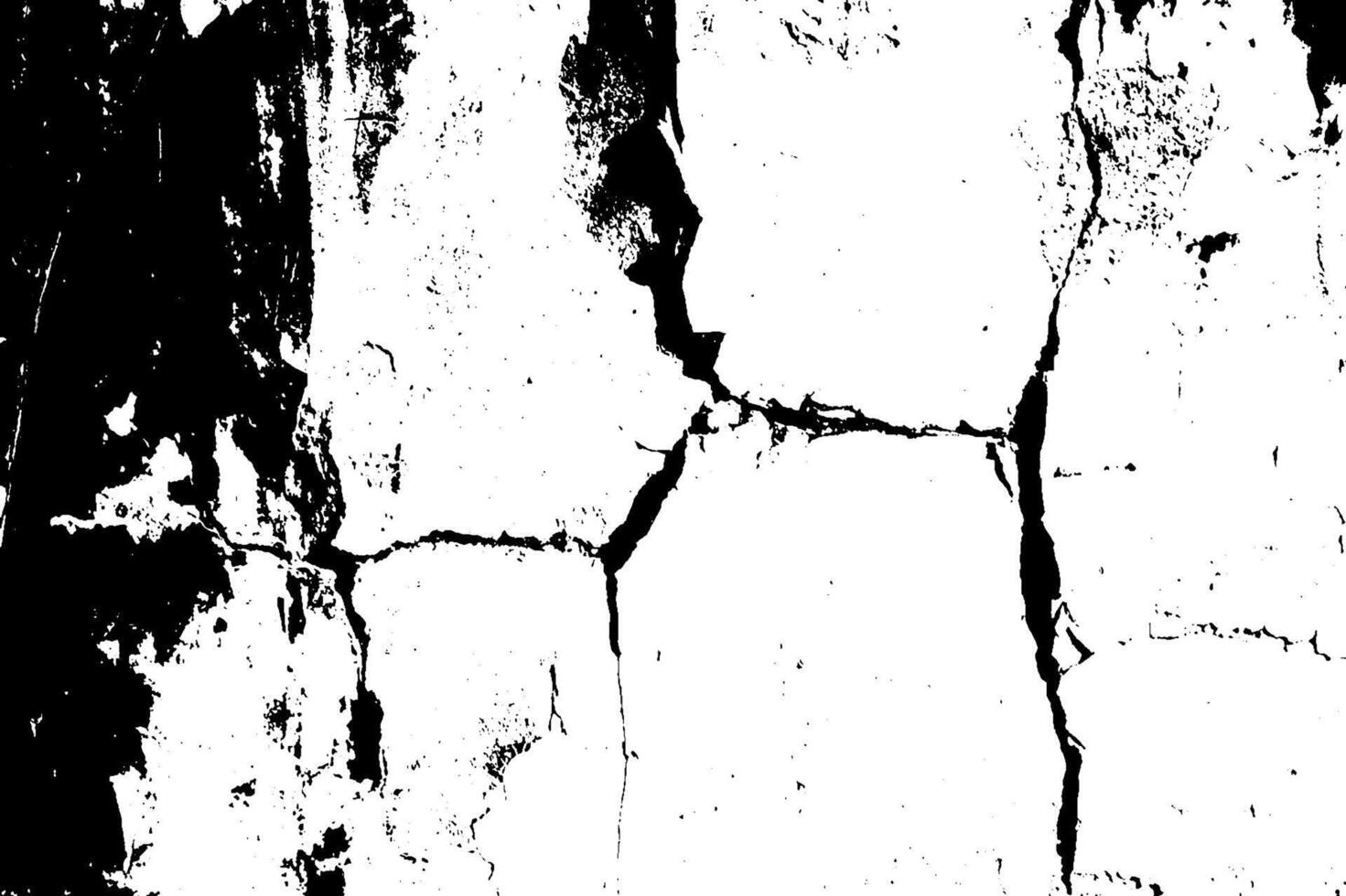Crack background on vintage wall with broken rock effect. Rough white paper texture overlay featuring dirty scratches and grunge patterns. vector