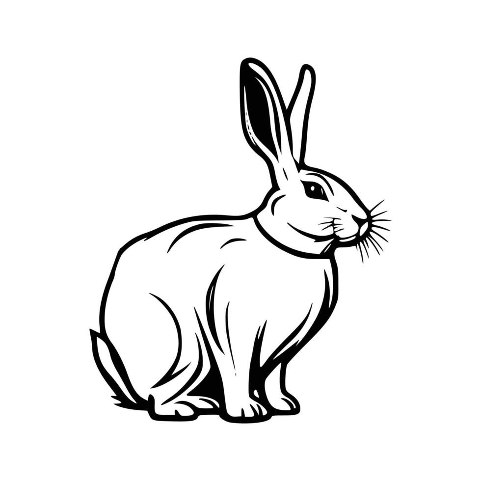 Cute rabbit Farm animal icon vector
