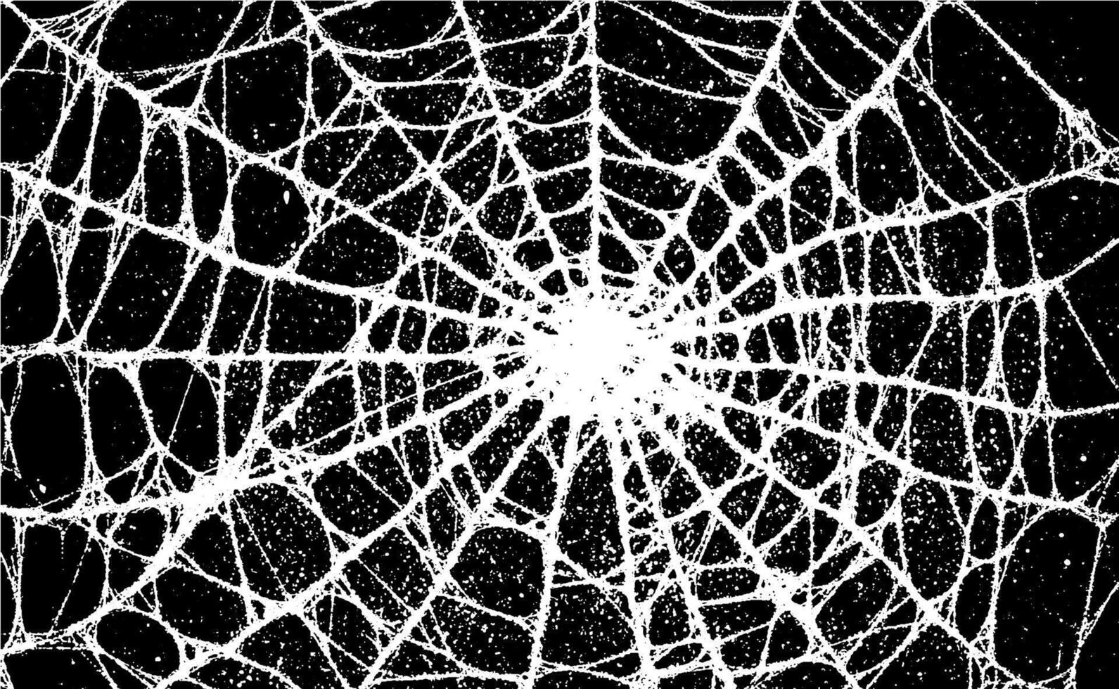 Halloween background with spider web pattern and black grunge texture. Isolated dark graphic element for horror poster or decoration. vector
