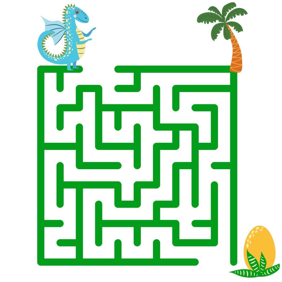 Children's game labyrinth. Find a way out of the maze vector