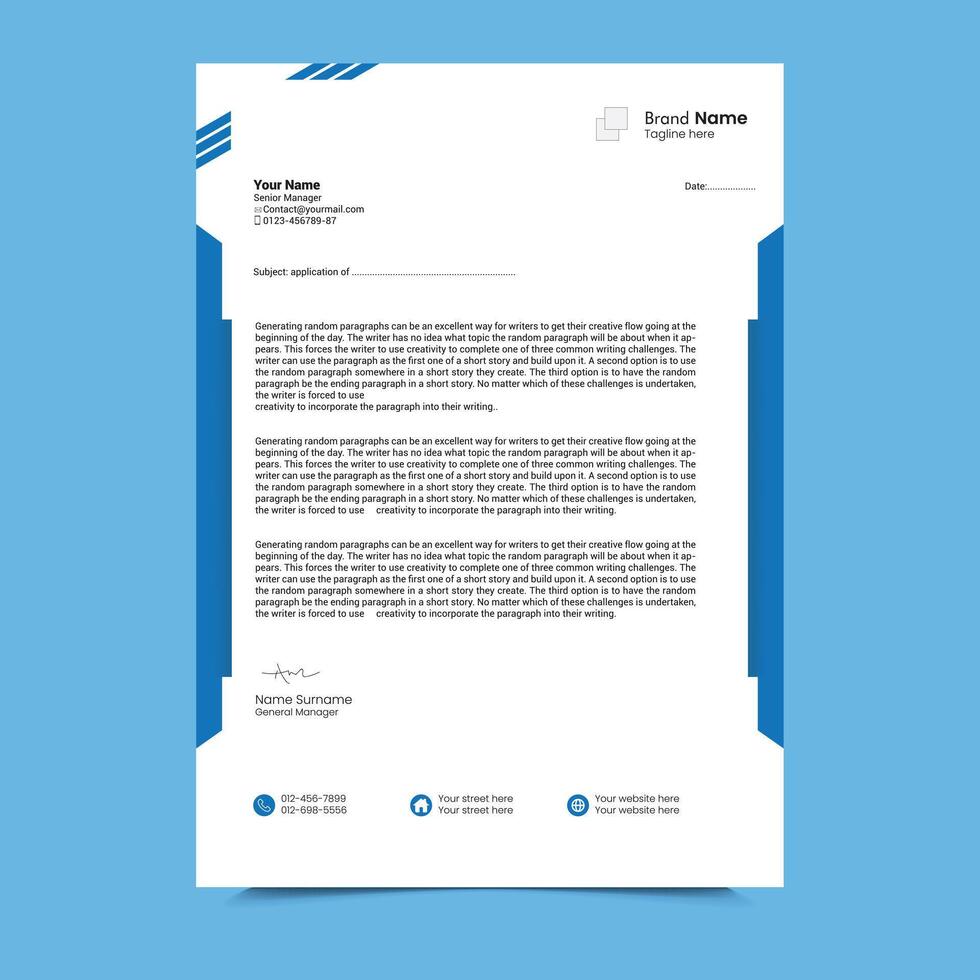 Letterhead design template vector