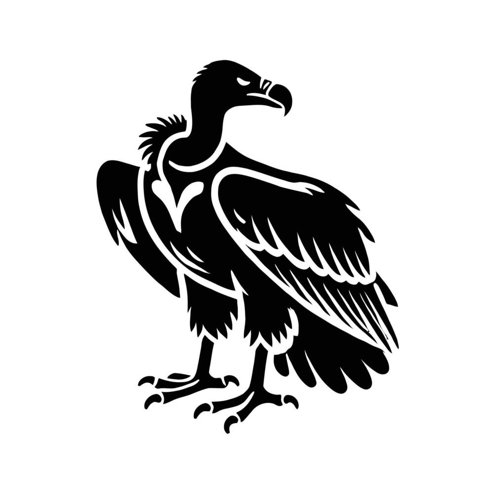 Vulture silhouette illustration vector