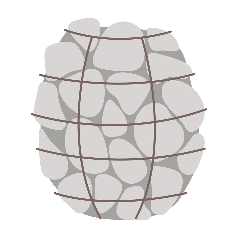 Stone for bath and sauna. illustration. vector