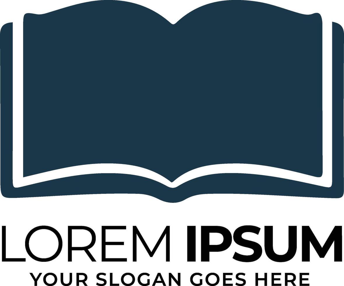 Book logo on white background eps 10 vector