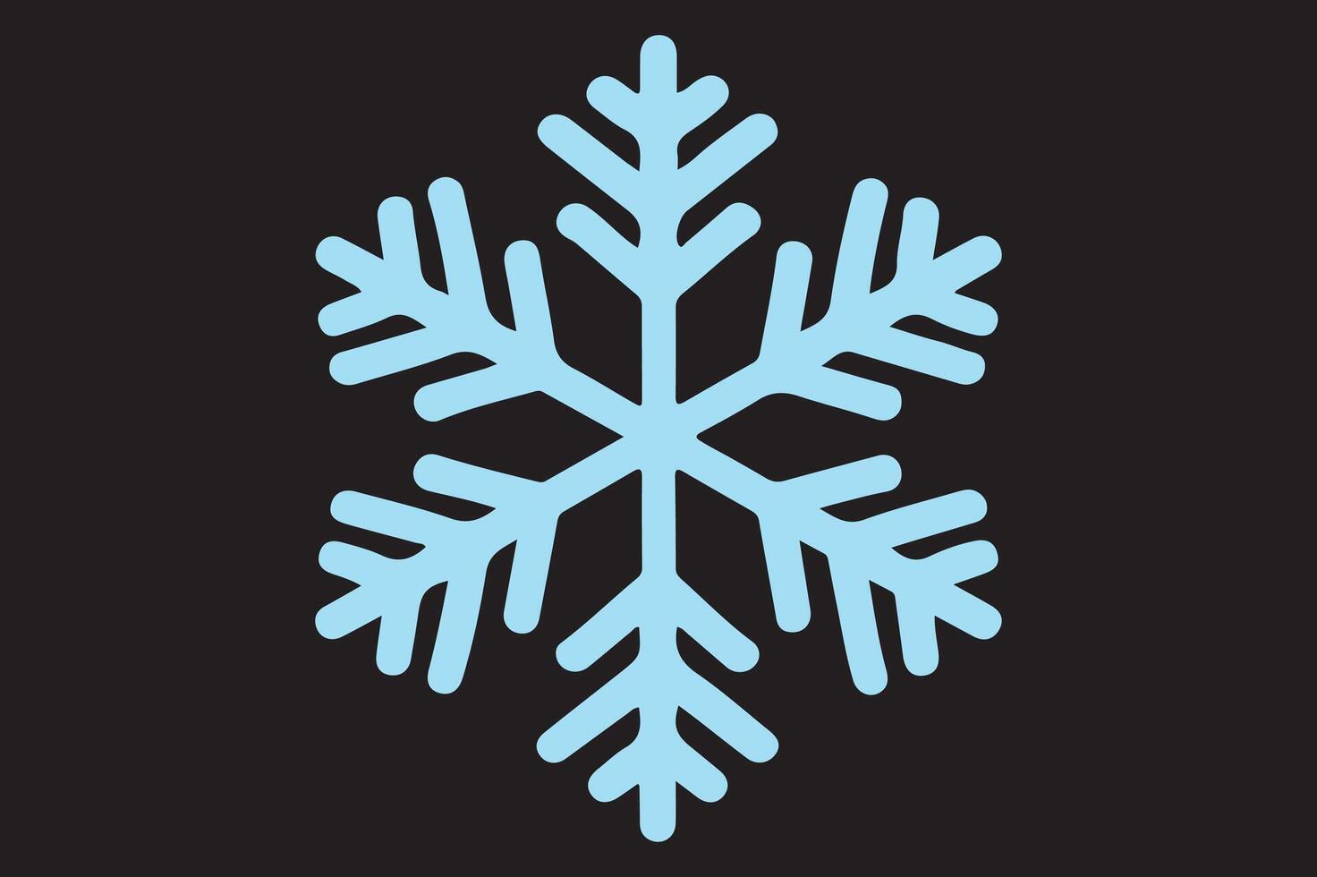 Christmas Snowflake on black background vector