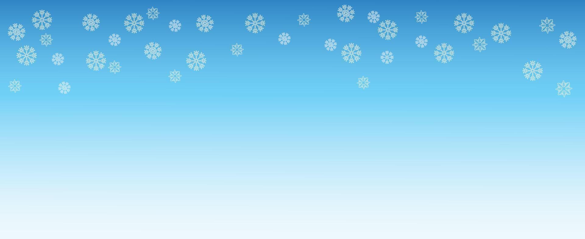 horizontal snowflake background vector