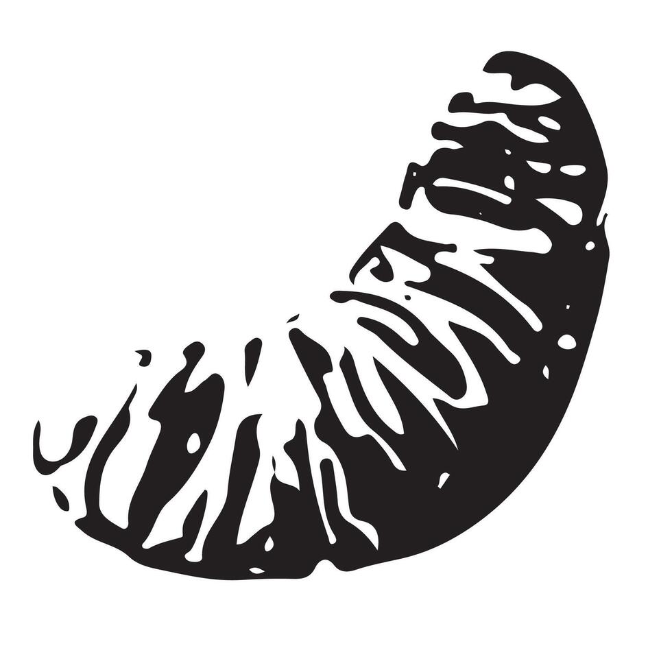 black and white manadrina lobe icon drawn in sketch style, for different designs, posters or textiles vector