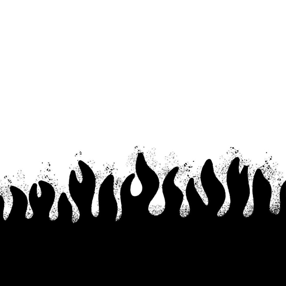 Spray Painted Graffiti Fire flame icon Sprayed isolated with a white background. vector