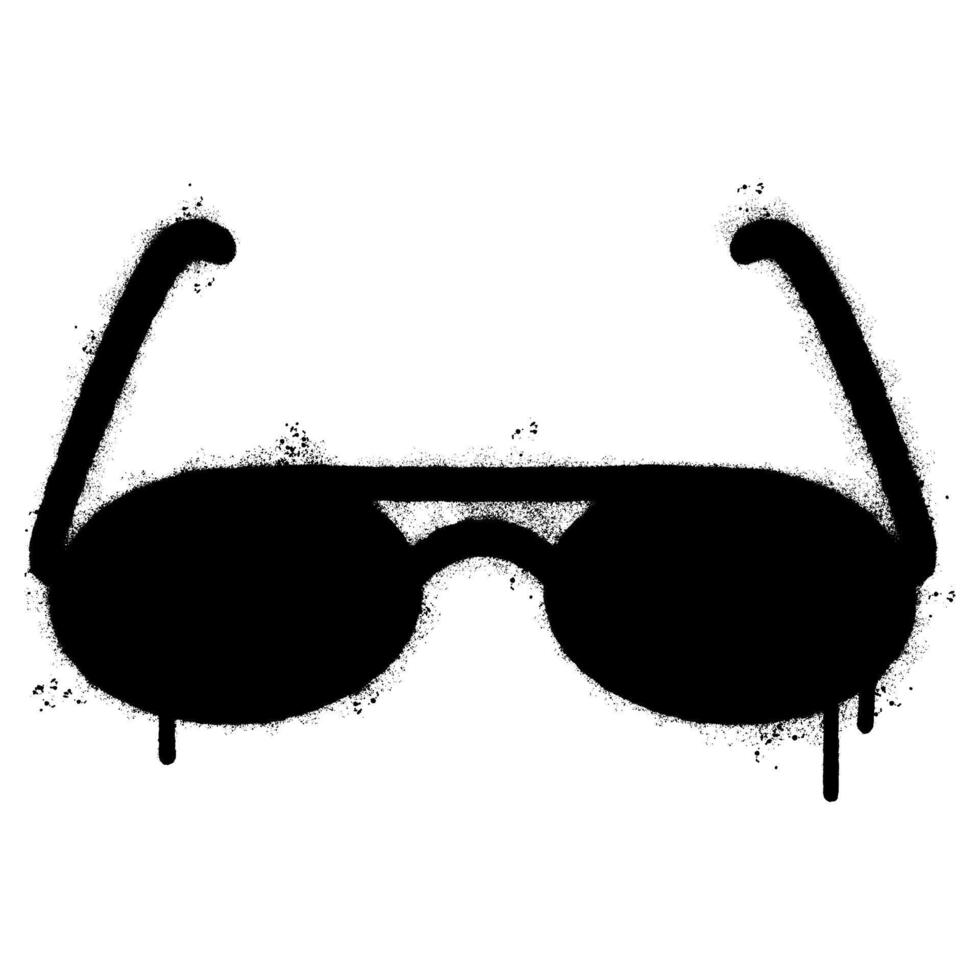 Spray Painted Graffiti Glasses isolated on white background. vector