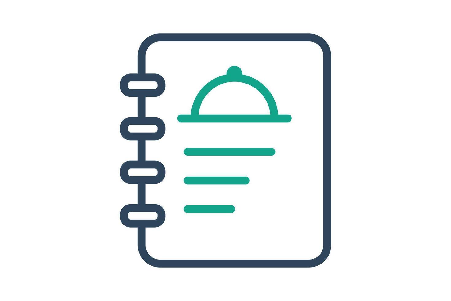 Menu icon. line icon style. icon related to meal. food elements illustration vector