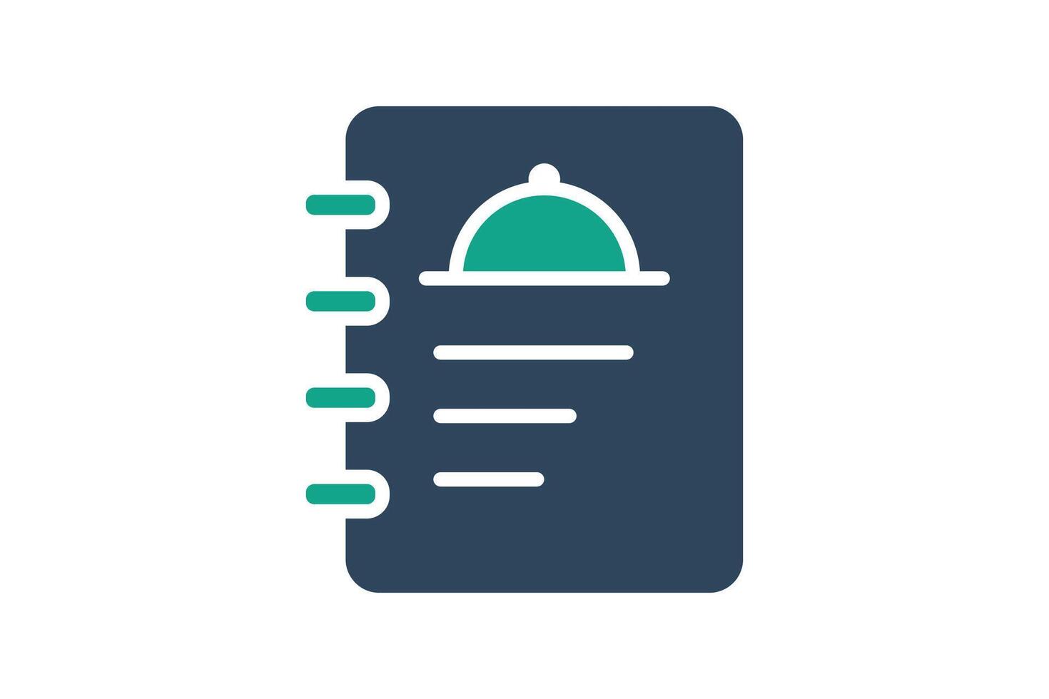 Menu icon. solid icon style. icon related to meal. food elements illustration vector