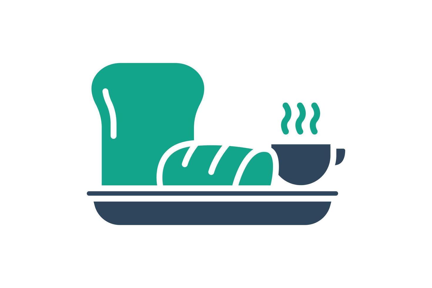 Breakfast icon. solid icon style. icon related to meal. food elements illustration vector