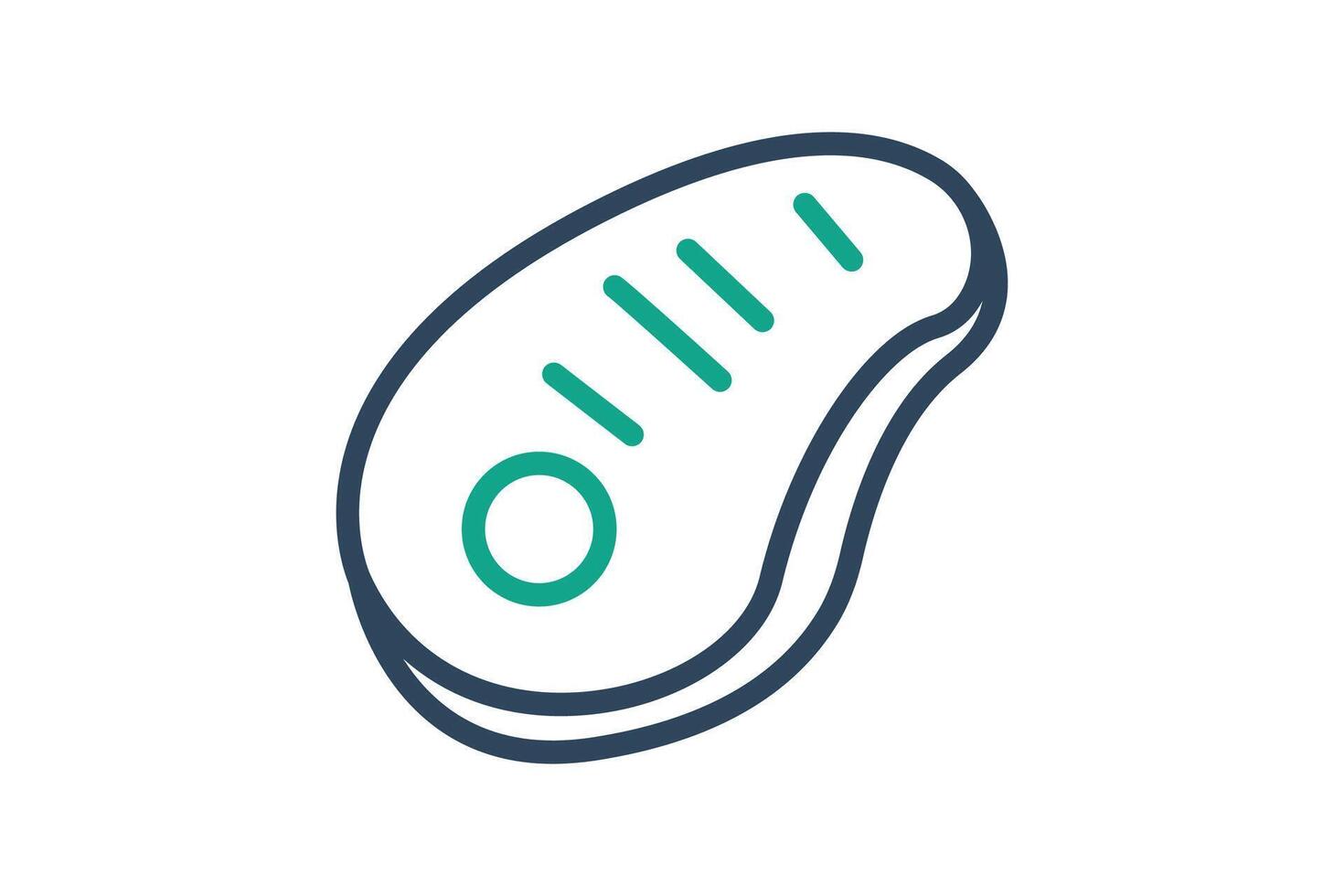 Steak icon. line icon style. icon related to meal. food elements illustration vector