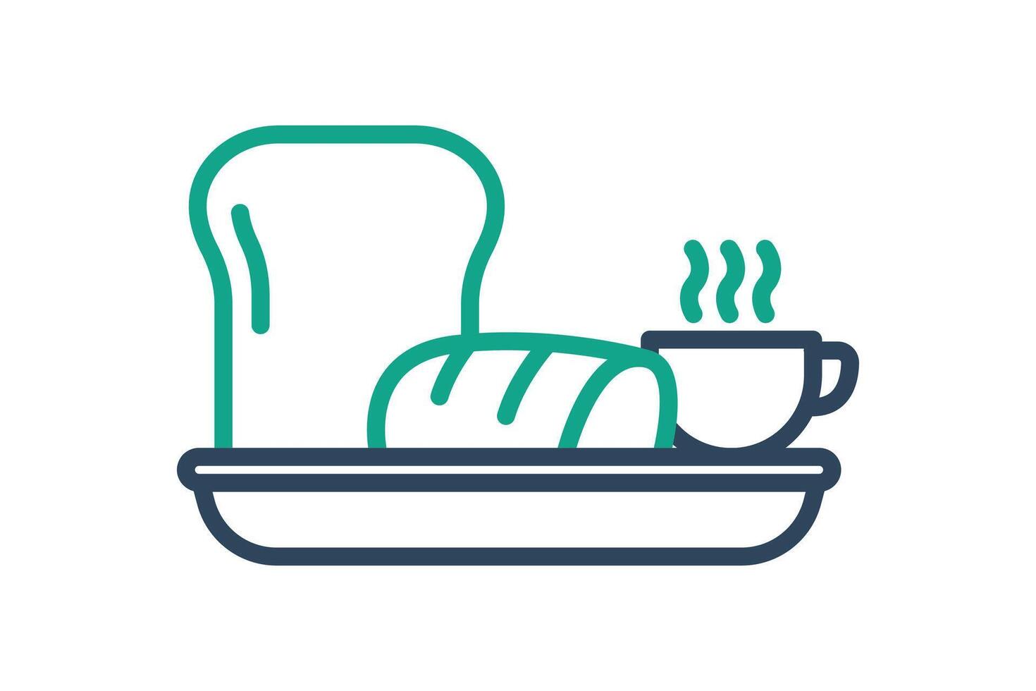 Breakfast icon. line icon style. icon related to meal. food elements illustration vector