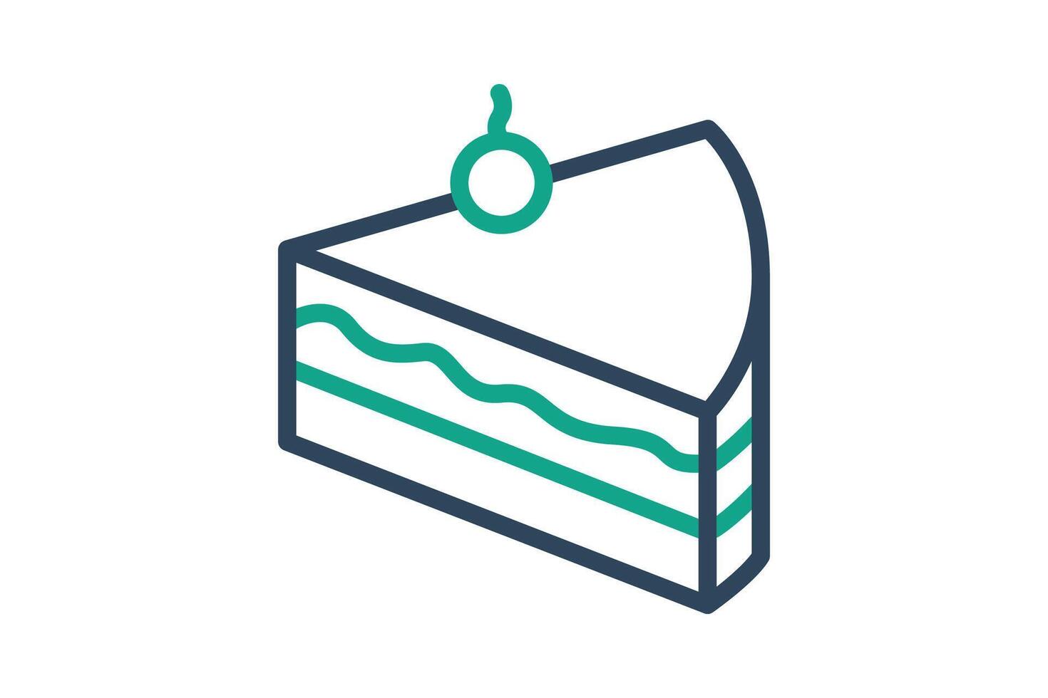 Dessert icon. line icon style. icon related to meal. food elements illustration vector