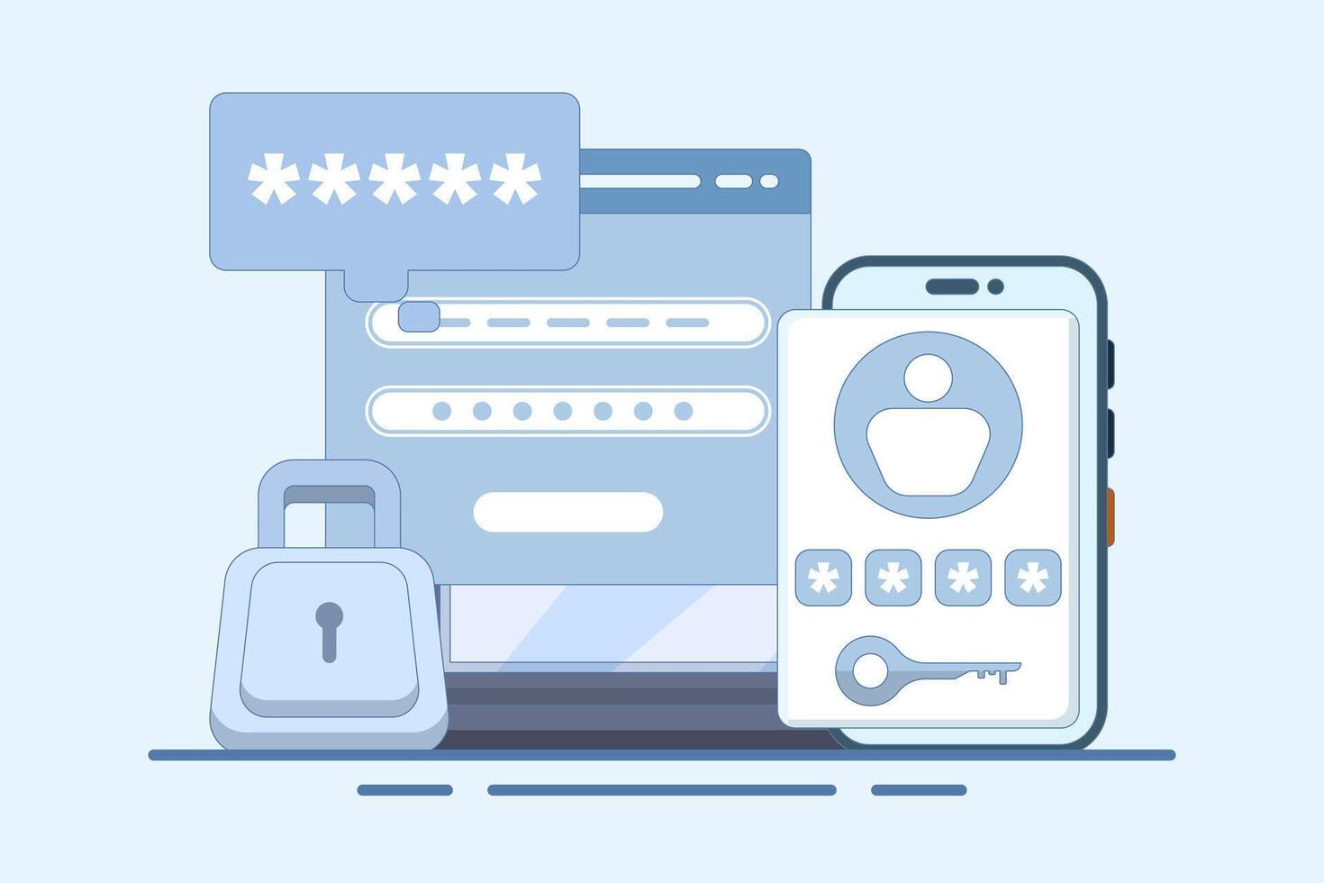 One-time password concept. Message with code on smartphone to login to website or app. Notification on phone, multifactor authentication. Internet payment, flat illustration on background. vector