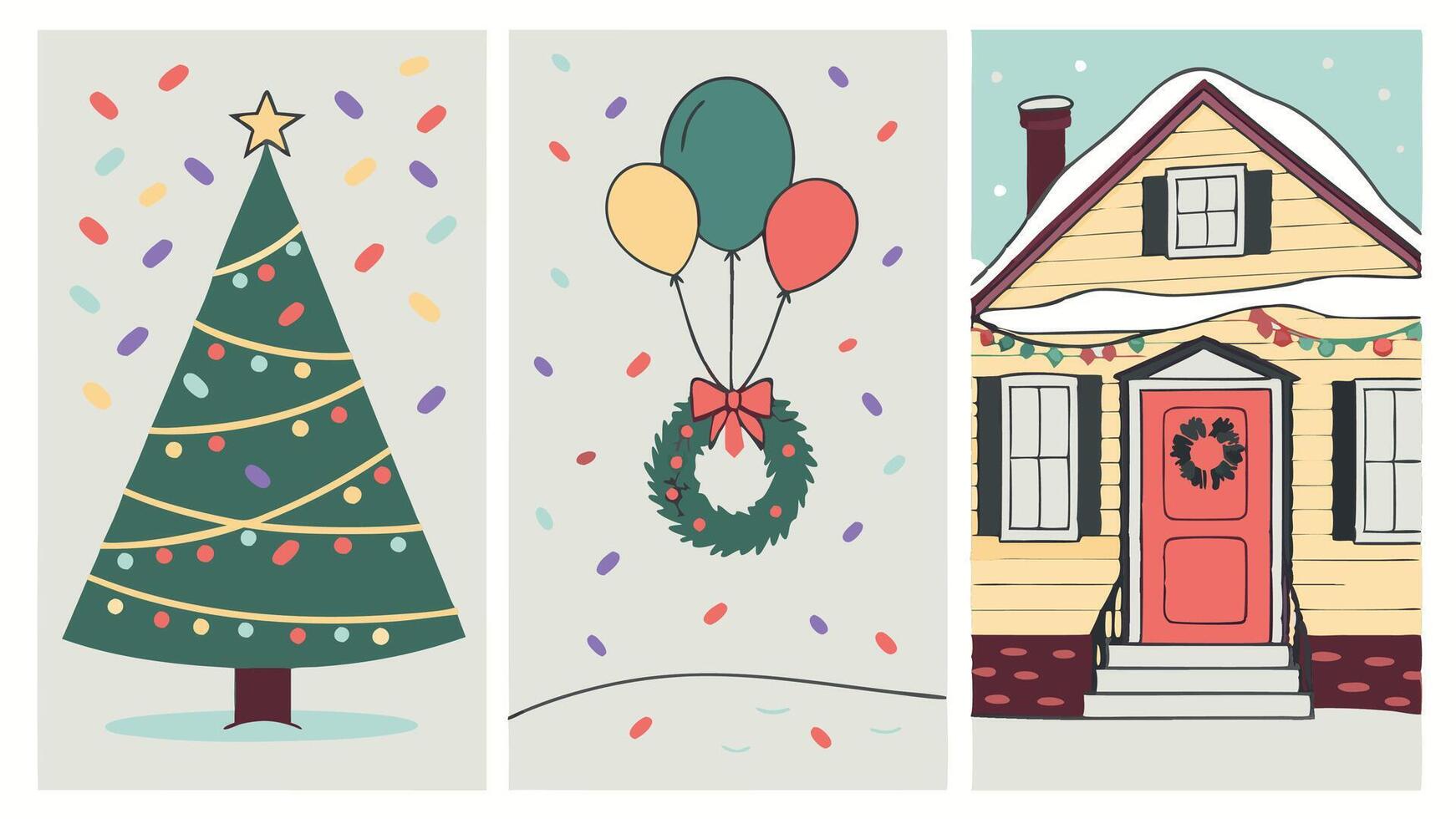Pictures for decorations for christmas and happy new year. format vector