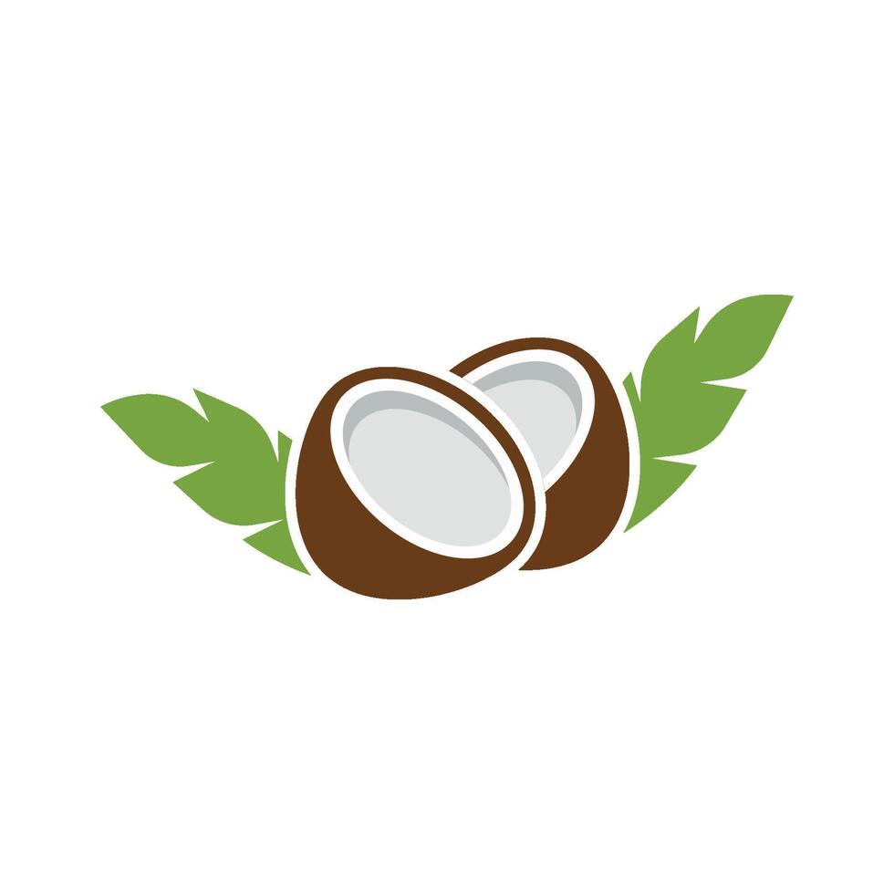 coconut flat design vector