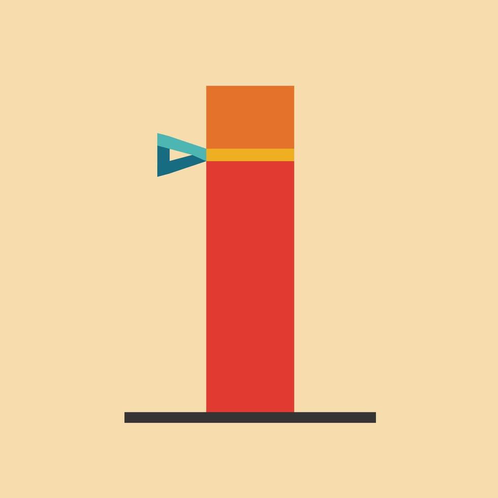 Illustration tumbler retro unique design vector