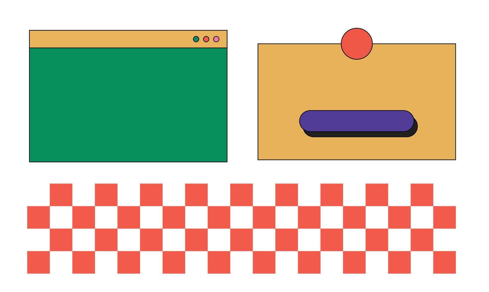 Design template retro unique design vector