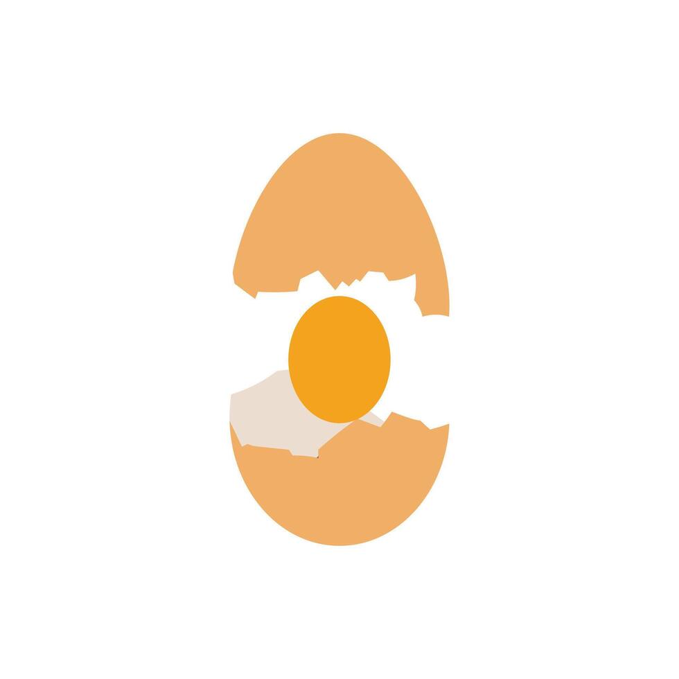 Icon egg crack unique design with blank background vector