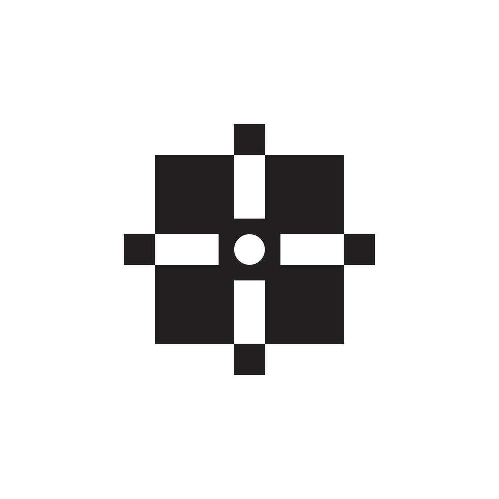 Logo square plus unique design with blank background vector