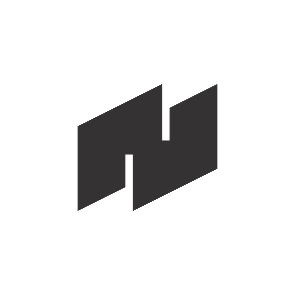 Logo letter N unique design with blank background vector