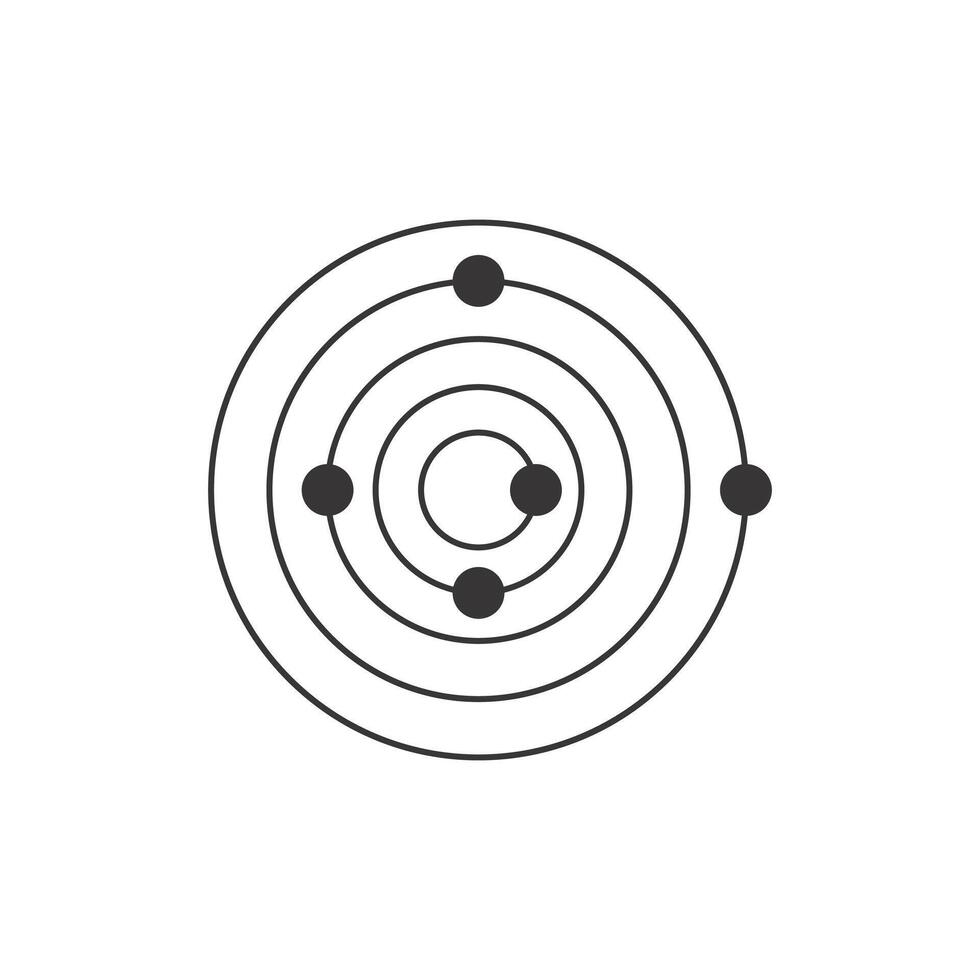 Illustration orbit rotation line stroke vector